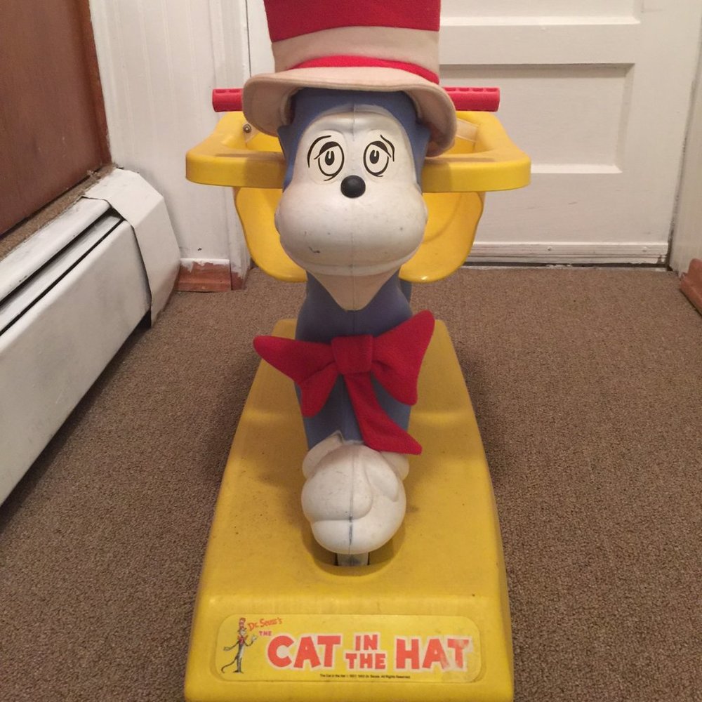 Vintage Cat In The Hat Dr Seuss Ride on Rocker Toy**IN GREAT SHAPE*